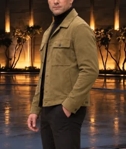 Patient Zero Colin Farrell Brown Suede Jacket-Side
