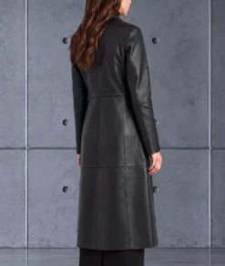 Patient Zero Taylor Black Leather Coat-Back